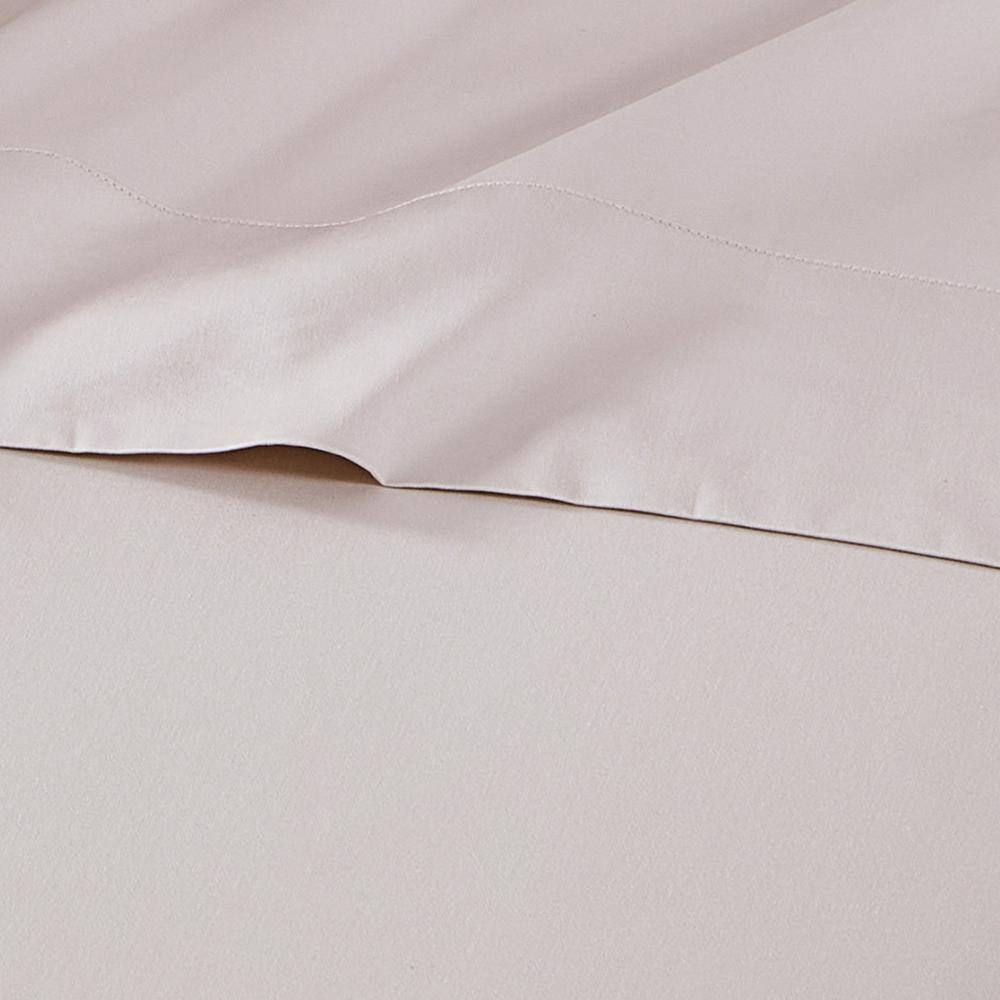 Solid 800-Thread Count 2-Piece Pink Sateen Cotton Blend Queen Pillowcase Pair
