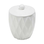 Roselli Trading Company 5.2 in. Cotton Jar in White