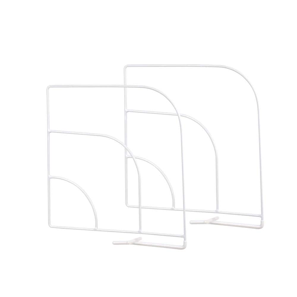 White Steel Shelf Divider 2-Pack