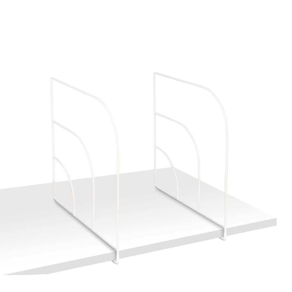 White Steel Shelf Divider 2-Pack