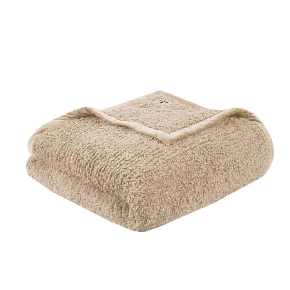 Burlington Tan King Polyester Berber Blanket